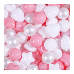 GOGOSO pink ball pit balls with stars and hearts for sensory play and safe soft landings.