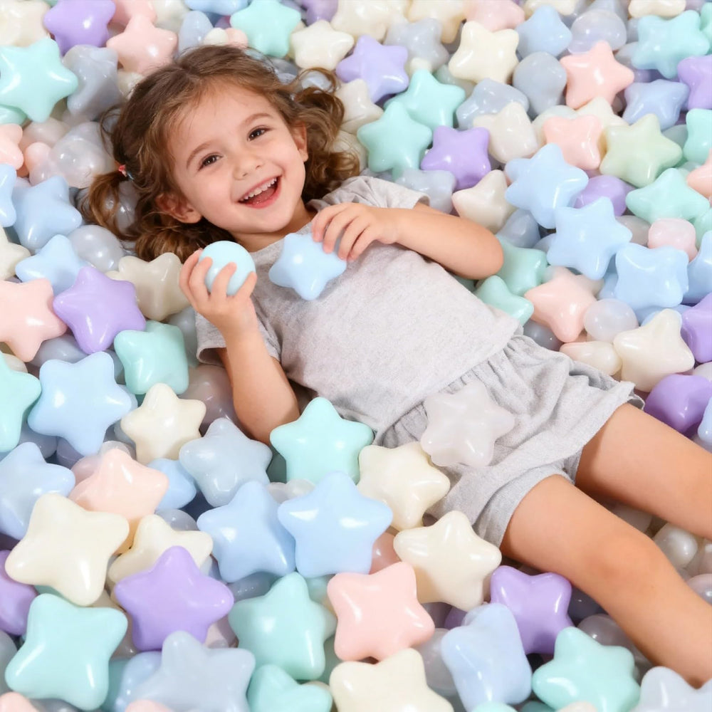 GOGOSO pastel pink balls with storage bag simplify clean-up.