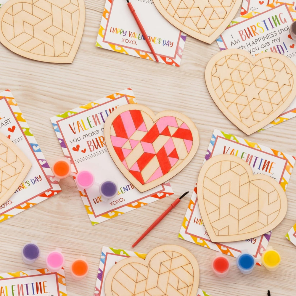 GOGREENWOVEN valentines cards with heart design 1 for kid-friendly swaps.