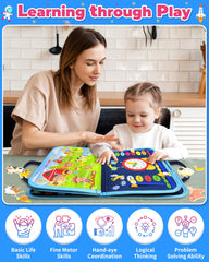 Gojmzo Busy Board clock and calendar activities encourage routine recognition.