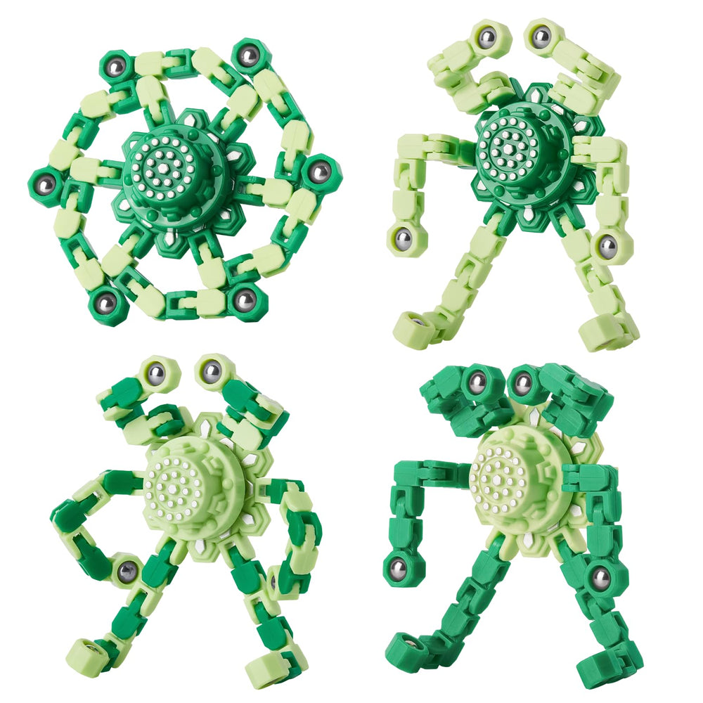 Gokeey St. Patrick's emerald green spinner with six deformable chains for focused play.