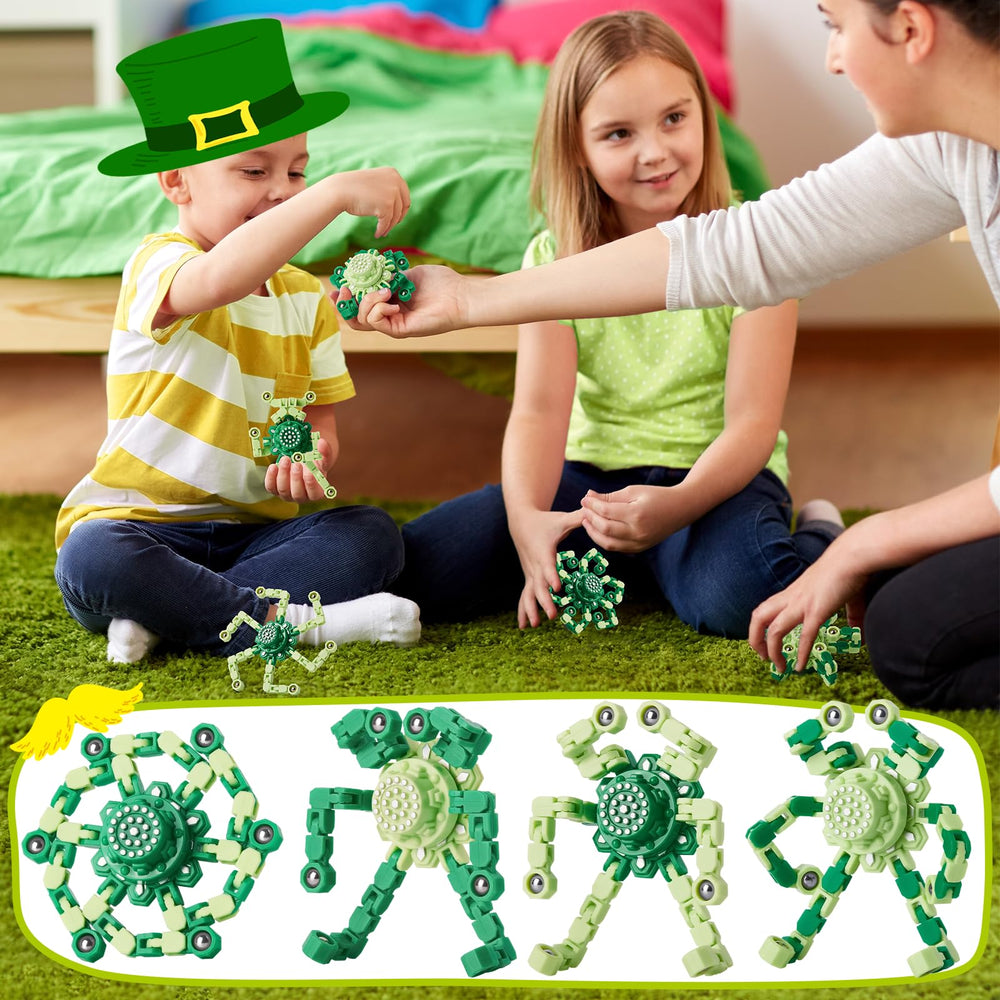 Gokeey St. Patrick's white spinner with clean design and play options.