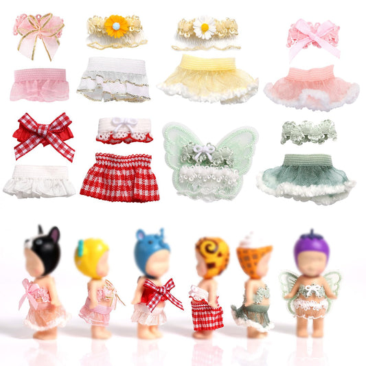 Goktvai 8 sets 3-inch doll clothes wide shot for versatile display and collection