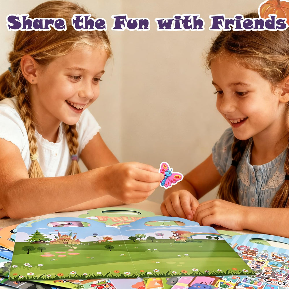 Goldge Puffy Sticker Book Creative Play for portable, mess-free playdates and restaurant time