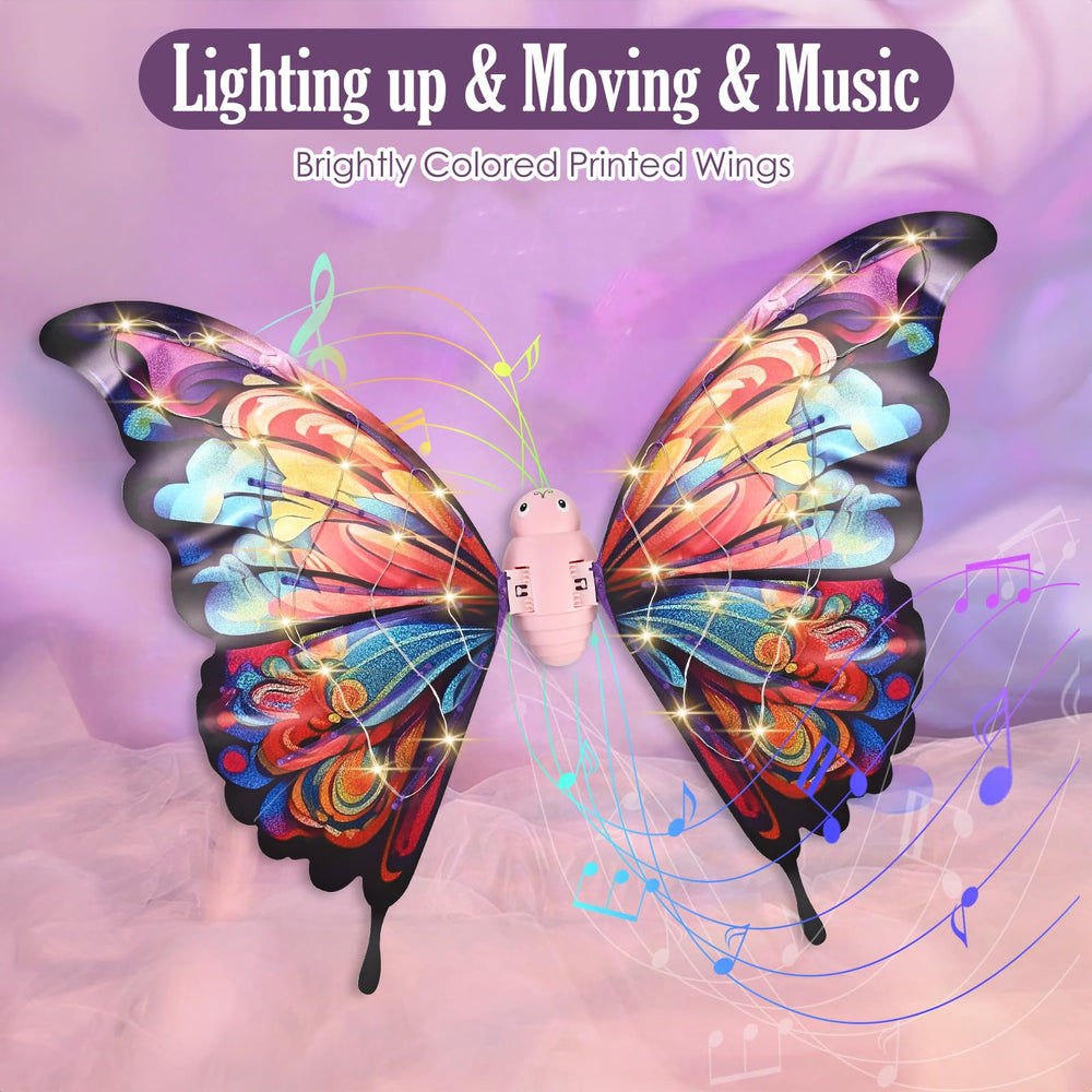 GOLDGE butterfly wings with built-in lights for celebrations and photos.