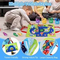 Goldge double-sided cloth mat doubles as easy storage after play.