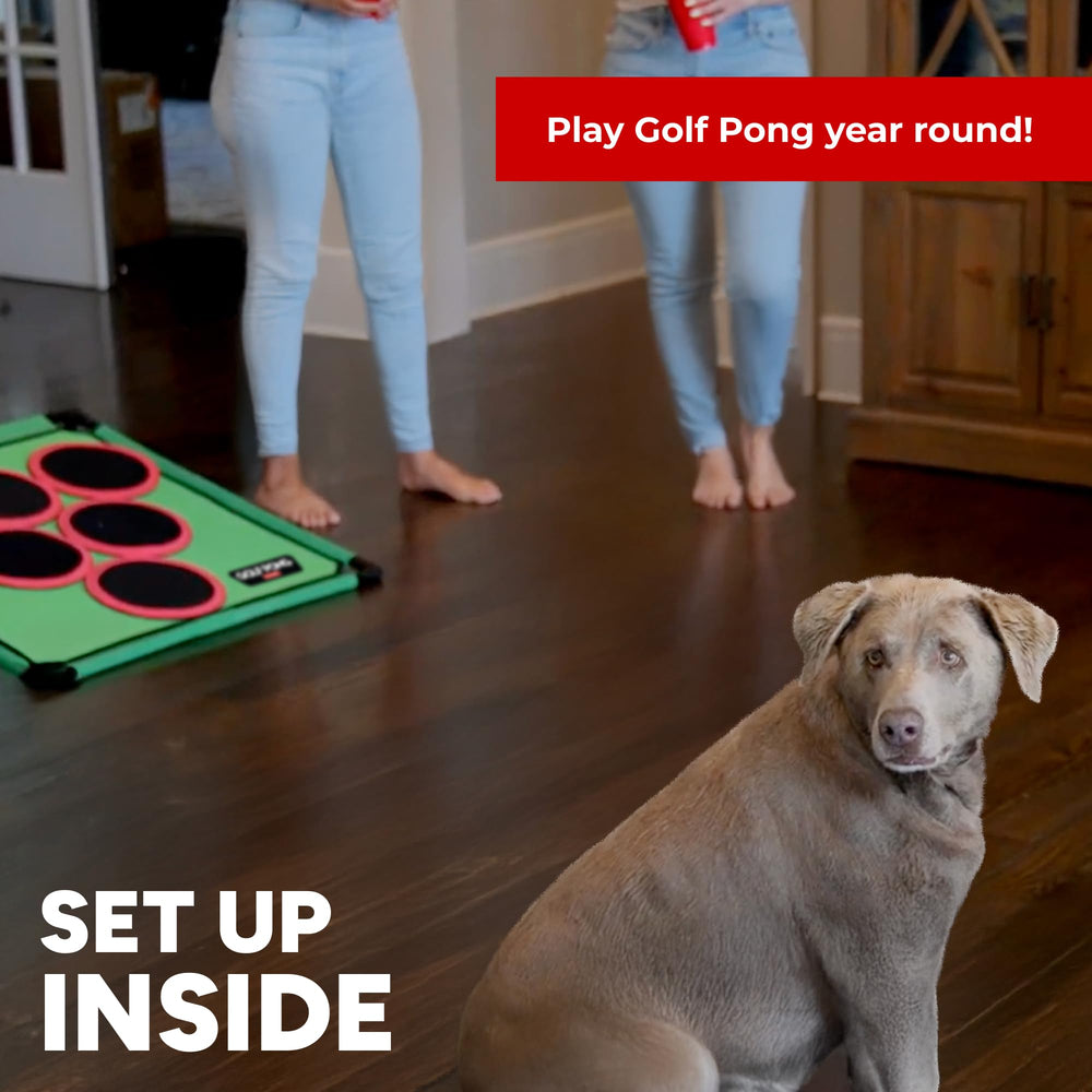 Golf Pong Versus 2 Pack promotes friendly competition across ages.
