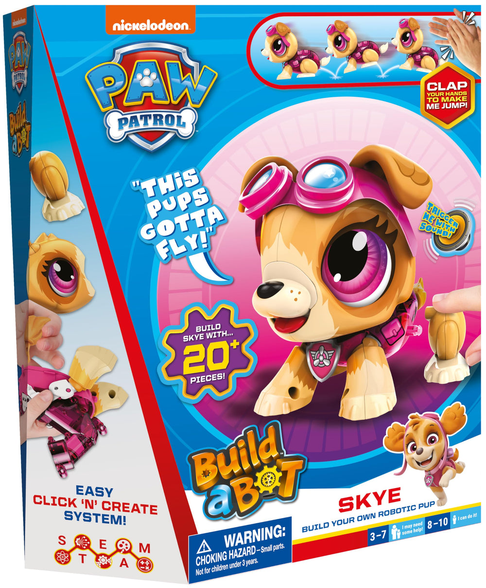 Goliath Build a Bot Skye sticker sheet for personalized finishing touches