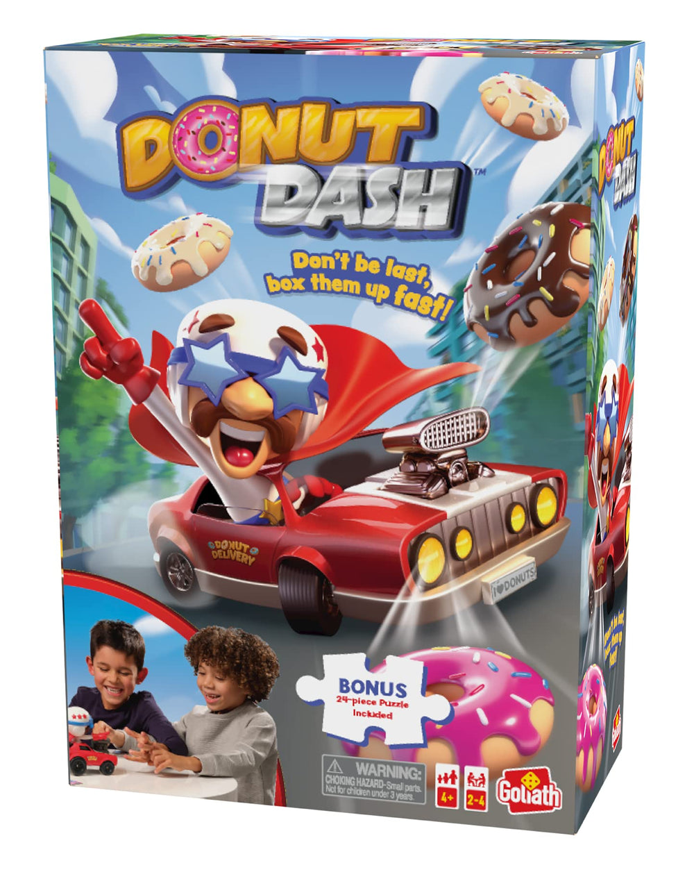 Goliath Donut Dash: Packaging shows contents for easy gifting.
