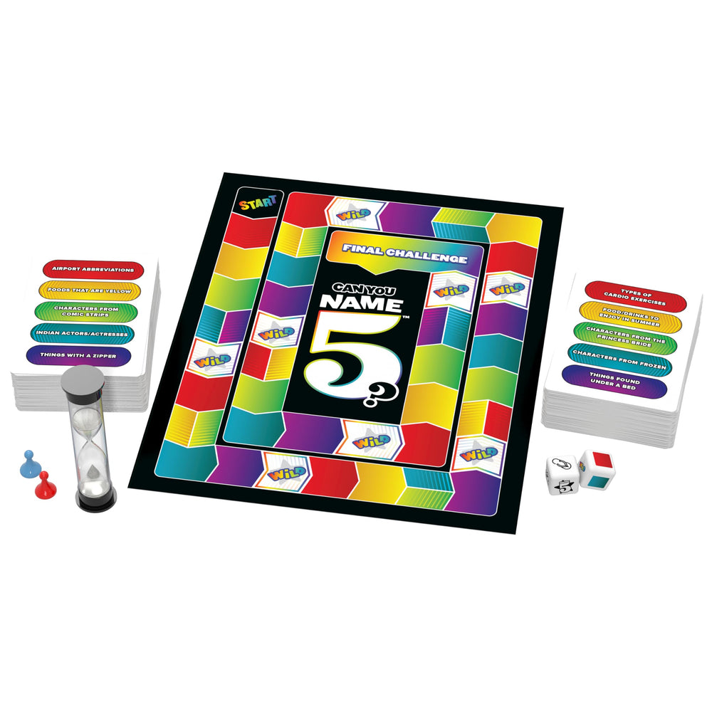 Goliath Name 5 card deck with prompts for fun conversations