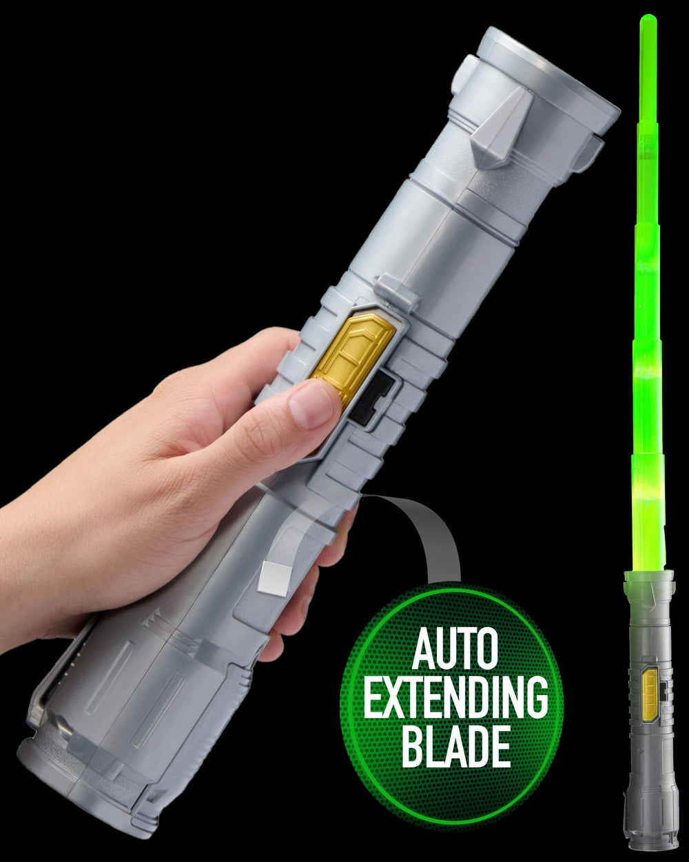 Goliath Power Saber flash on clash adds dramatic visual sparks.