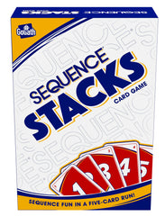 Goliath Sequence Stacks box front promotes simple setup for quick family game nights.