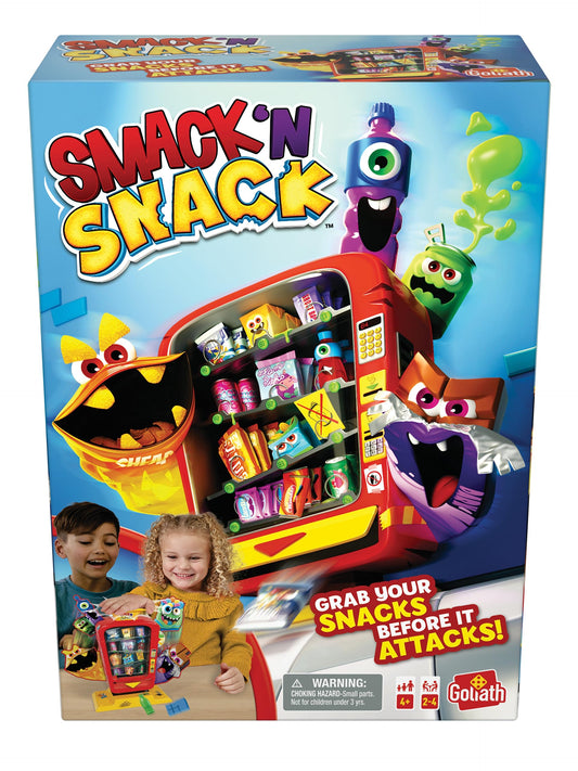 Goliath Smack 'N Snack vending machine in action for fast-paced play