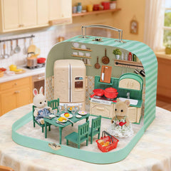 Golray Kitchen Suitcase includes kid-friendly kitchenware for creative cooking pretend play.
