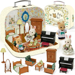 Golray dollhouse suitcase kitchen open promotes portable imaginative play on the go.