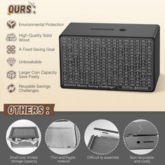 Gomyrod savings box top slots for coins and notes