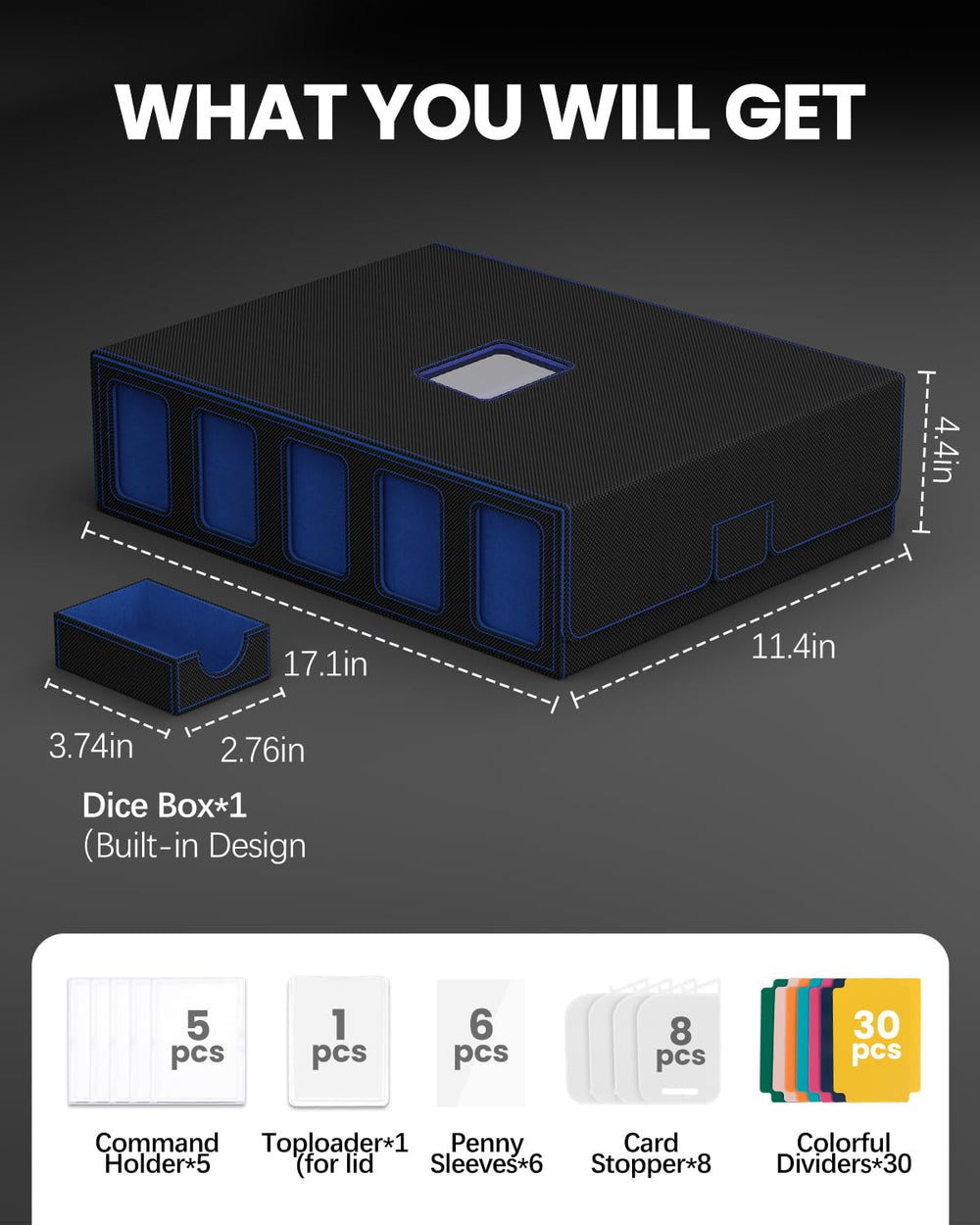Gomyrod includes 30 dividers for sorting and labeling.