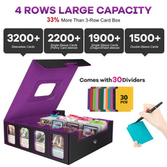 Gomyrod 4-row card case supports organized sorting for MTG collections.