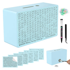 Gomyrod wooden money saving box top slots close-up for easy deposits and notes