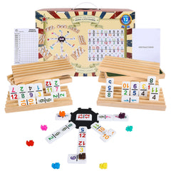 Gonoelec double-12 domino tiles with bright numbers for easy play.