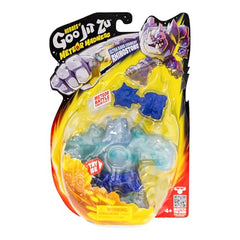Goo Jit Zu Meteor Madness Rhinostone side view highlighting squishy resilience for play.