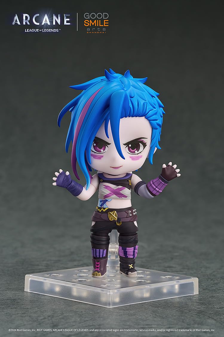 Good Smile Company Jinx Arcane Nendoroid crazed expression for energetic fan scenes