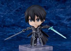 Good Smile Kirito 2.0 Nendoroid posed for dynamic SAO action displays.