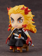 Good Smile Kyojuro Rengoku Swacchao chair assembled display ready on a desk or shelf.
