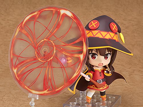 Good Smile Megumin Nendoroid in action pose for lively photography.