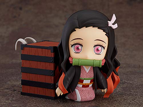 Good Smile Nezuko Kamado Nendoroid punching-kick pose for dynamic scenes.