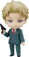 Good Smile Company Loid Forger Nendoroid in dynamic pose for Spy x Family display