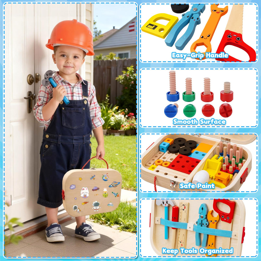 Goodfuns portable toolbox with built in straps keeps tools organized