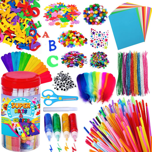 Goody King Arts and Crafts Jar Kit inside view, ideal for kids' DIY projects at home.