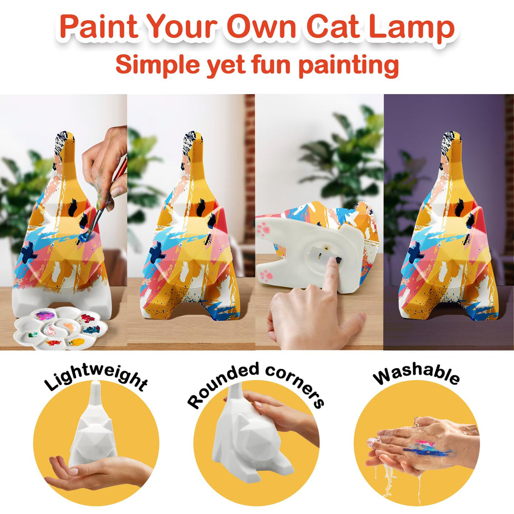 Goody King cat lamp after painting serves as a cozy night light