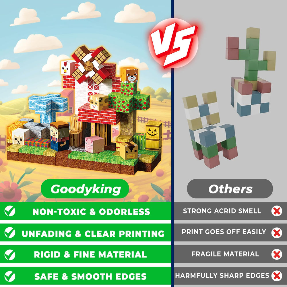 Goody King Magnetic Blocks stable builds reduce frustration during play