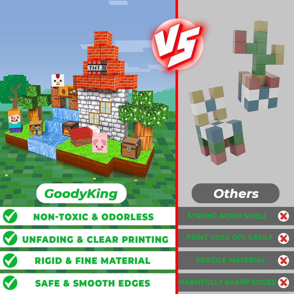 Goody King blocks offer tactile surfaces that invite exploration.