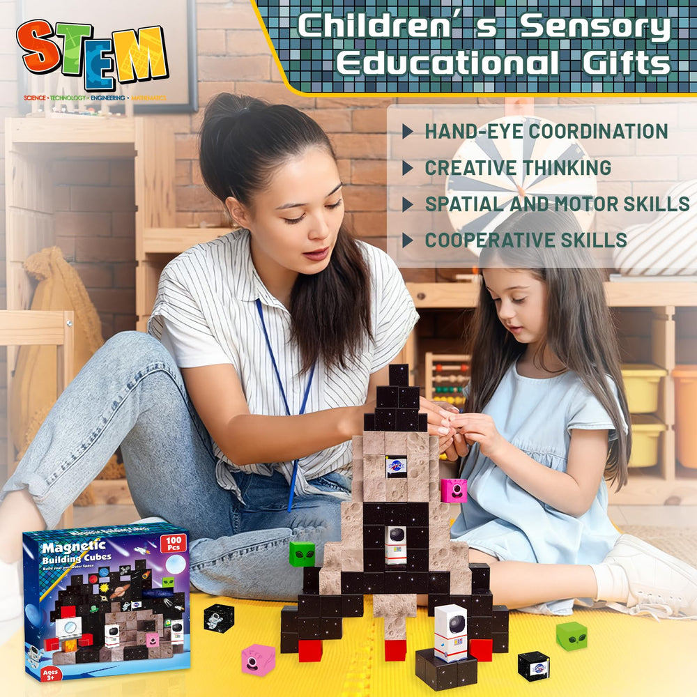 Goody King rocket magnetic tiles storage keeps play organized and ready.