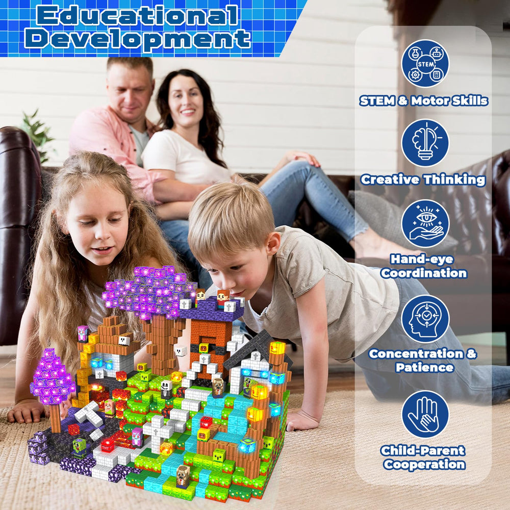 Goody King storage tray keeps blocks organized for quick cleanup after play.