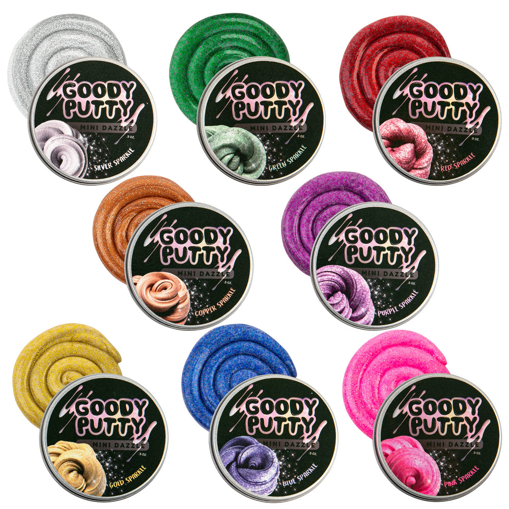 Goody Putty Mini Dazzle Tin Glitter Blue for tactile play and sensory fun