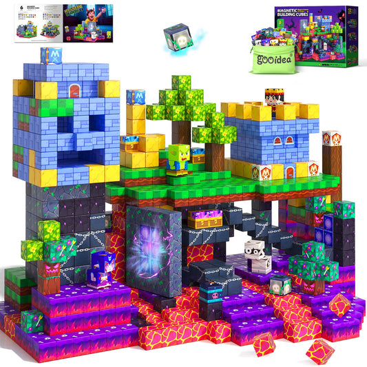 Gooidea 150 magnetic blocks set for creative STEM play and daily learning.