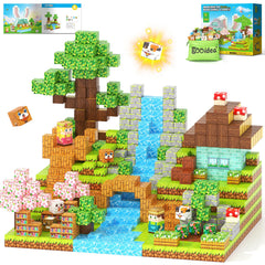 Gooidea 200 magnetic blocks forest scene for open-ended play and creativity