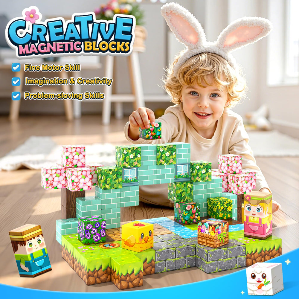 Gooidea interlocking magnetic blocks support spatial thinking during creative construction.
