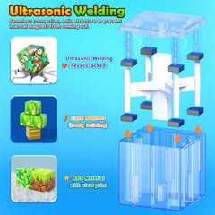 Gooidea Jungle Adventure magnets show playful monkeys building skills and cooperative play.