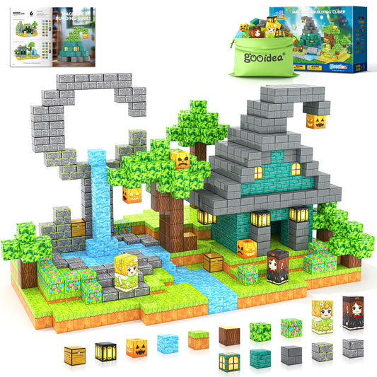 Gooidea Mine Magworld enchanted set cubes demonstrate castle construction for imaginative play and motor skill development.