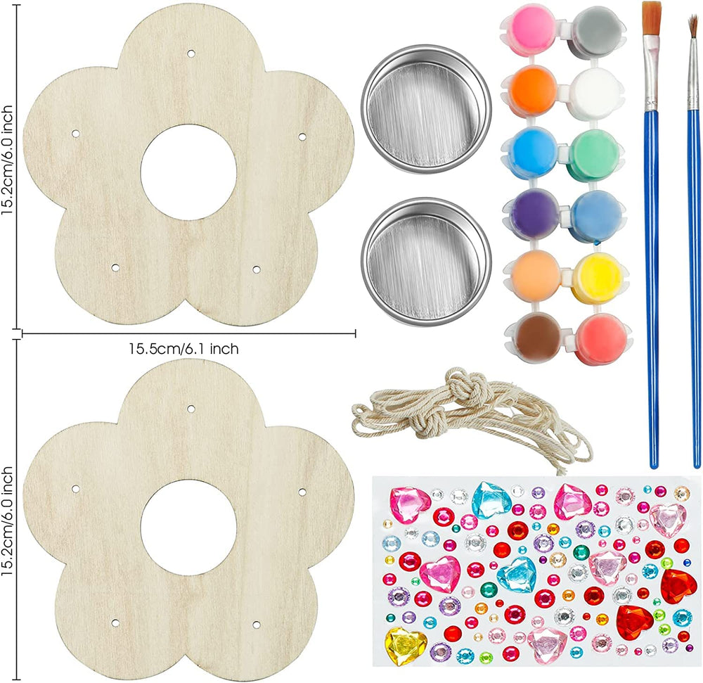 Gooidea paint kit 12 acrylic paints—kids customize feeders with bright colors.