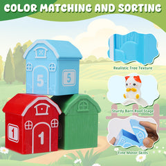 GooMags DIY stickers let toddlers customize colorful barns