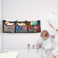 Goowin bath toy organizer keeps bath area tidy and toys within reach