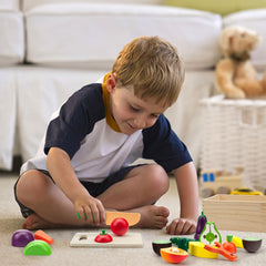 GOPLACS kiwi wooden play food for pretend kitchen, boosts visual learning.