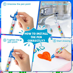Gorispi water doodle mat patterns disappear after minutes for repeated practice.