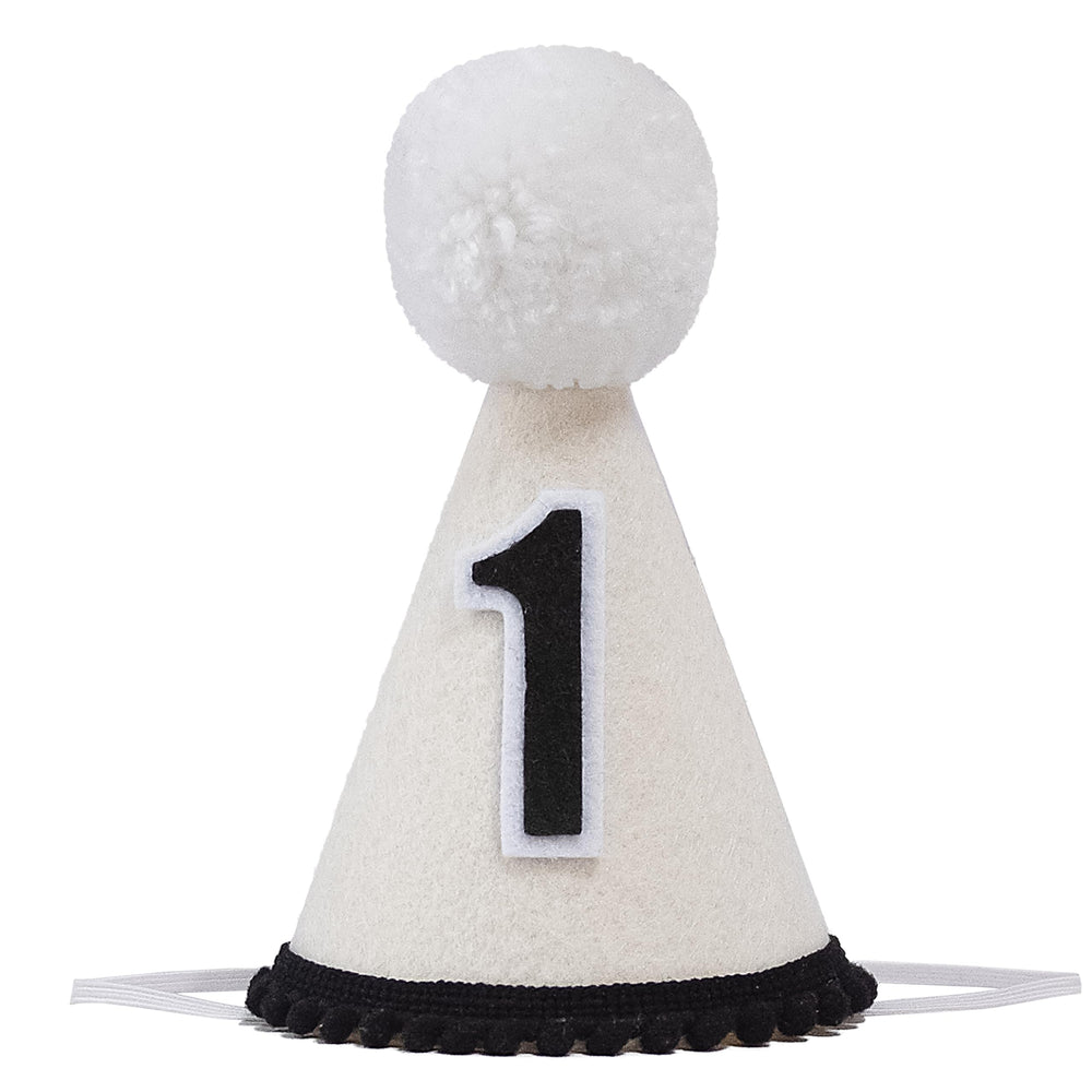 GORNZX baby crown hat with white pom-pom enhances first birthday photos